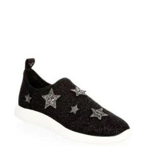 Guiseppe Zanotti Embellished Black Slip-on Sneaker  Sz: 37 MRSP:  $850